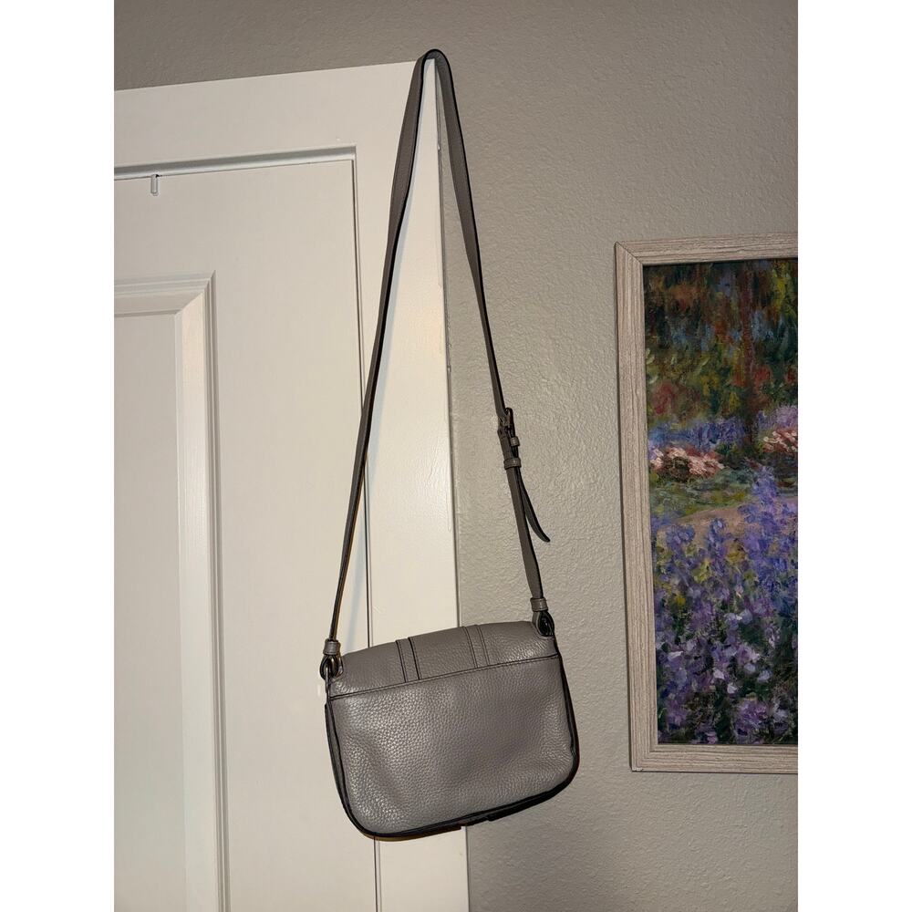Michael Kors Lila Small Messenger Bag Crossbody Purse Steel Gray Pebbled Leather - Picture 6 of 16